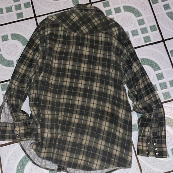Men long sleeve flannel shirt - Picture 3 of 4